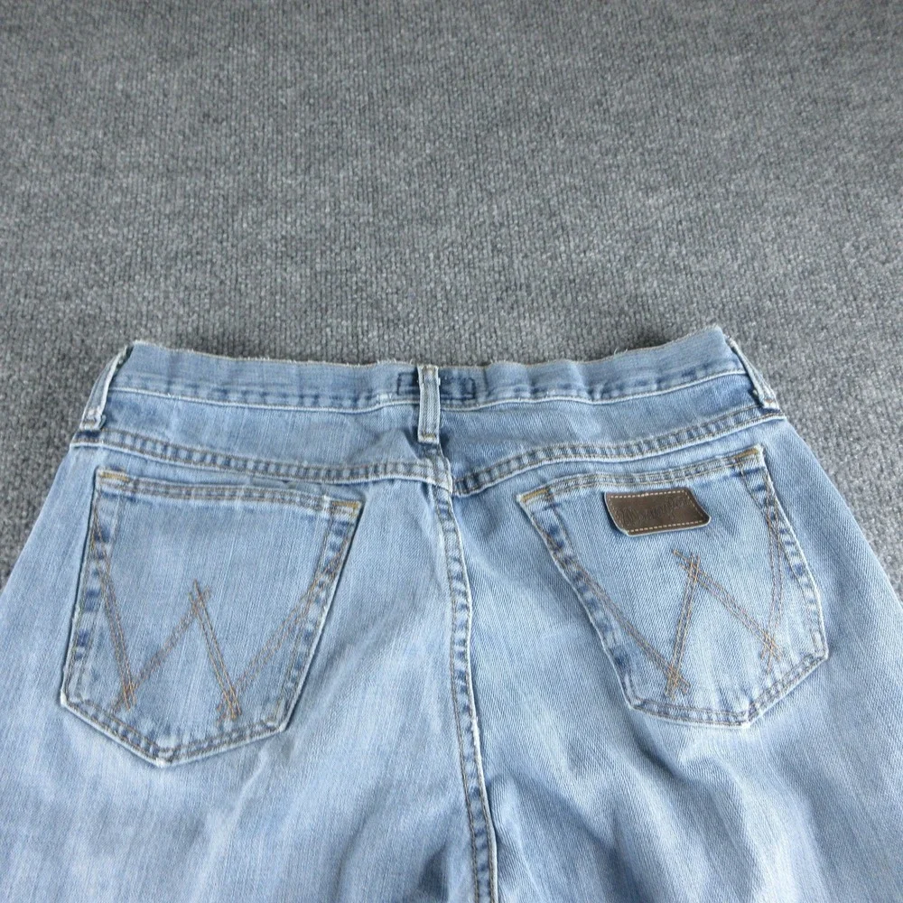 Wrangler 20X Jeans Mens 33x32 Blue Straight Light Wash Denim 01MWXLB Workwear